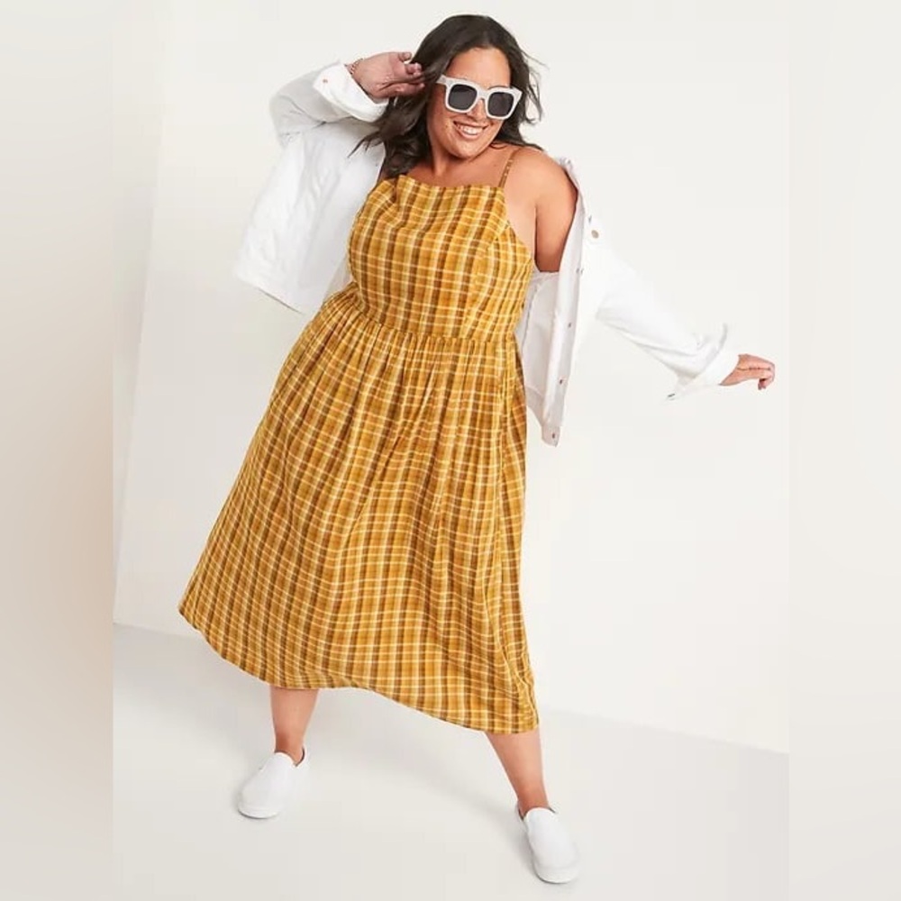 Old Navy Butterscotch Plaid Dress